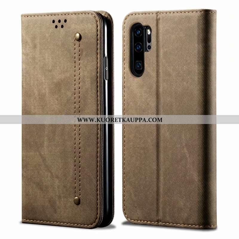 Kuori Huawei P30 Pro, Kuoret Huawei P30 Pro, Kotelo Huawei P30 Pro Suojaus Nahkakuori Simpukka Liike