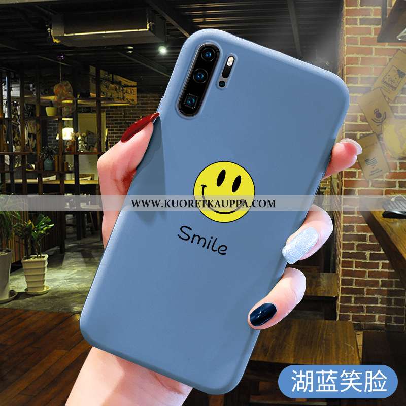 Kuori Huawei P30 Pro, Kuoret Huawei P30 Pro, Kotelo Huawei P30 Pro Suuntaus Pehmeä Neste Sininen