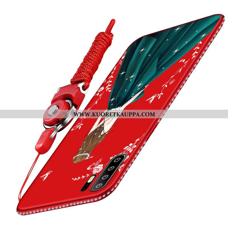 Kuori Huawei P30 Pro, Kuoret Huawei P30 Pro, Kotelo Huawei P30 Pro Ultra Pehmeä Neste Punainen Silik