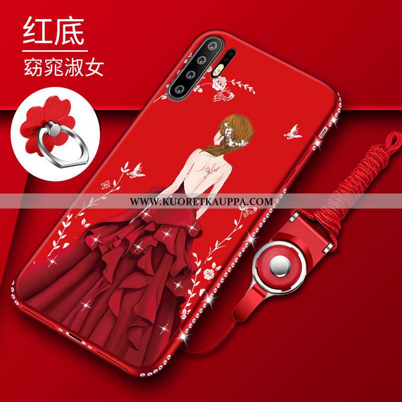 Kuori Huawei P30 Pro, Kuoret Huawei P30 Pro, Kotelo Huawei P30 Pro Ultra Pehmeä Neste Punainen Silik