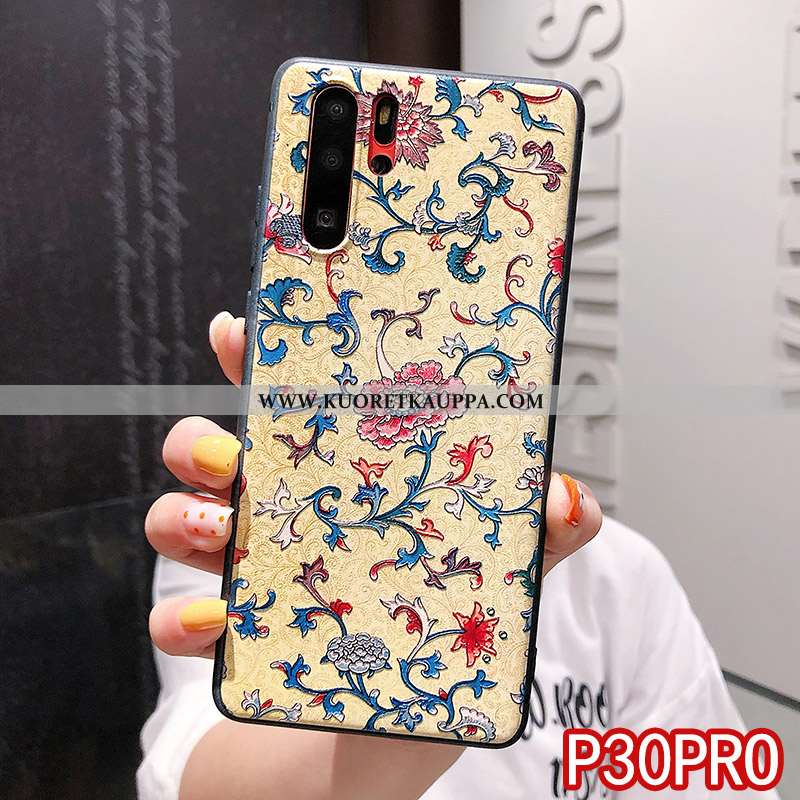 Kuori Huawei P30 Pro, Kuoret Huawei P30 Pro, Kotelo Huawei P30 Pro Valo Silikoni Puhelimen Beige