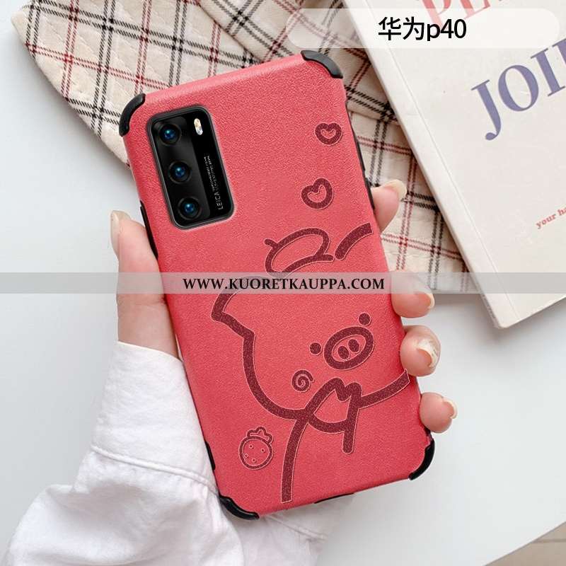 Kuori Huawei P40, Kuoret Huawei P40, Kotelo Huawei P40 Kukkakuvio Suuntaus Kohokuviointi Pehmeä Nest