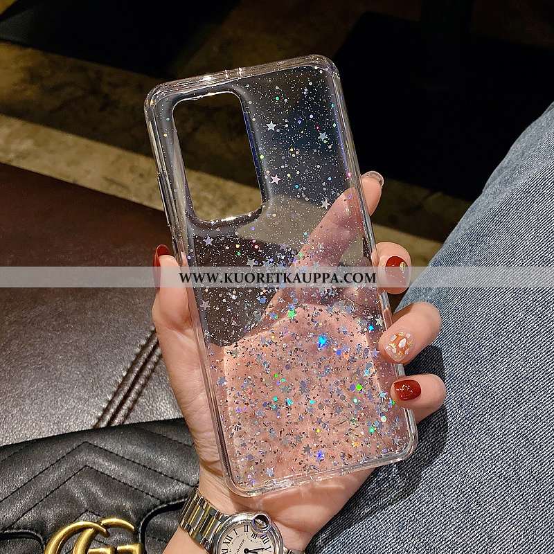 Kuori Huawei P40, Kuoret Huawei P40, Kotelo Huawei P40 Läpinäkyvä Silikoni Ylellisyys Net Red Jauhe 