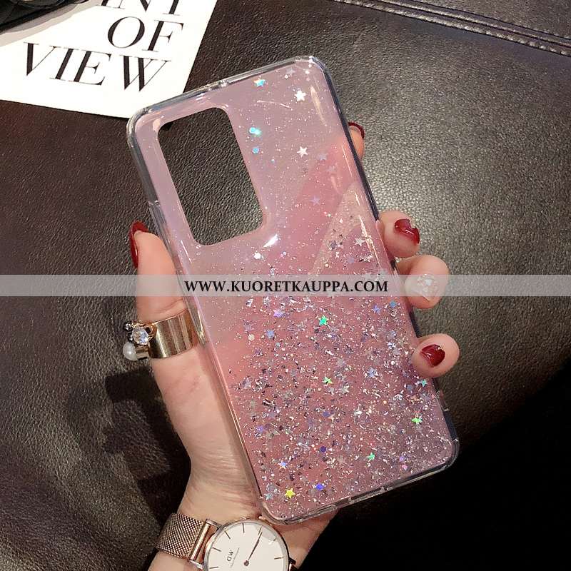 Kuori Huawei P40, Kuoret Huawei P40, Kotelo Huawei P40 Läpinäkyvä Silikoni Ylellisyys Net Red Jauhe 