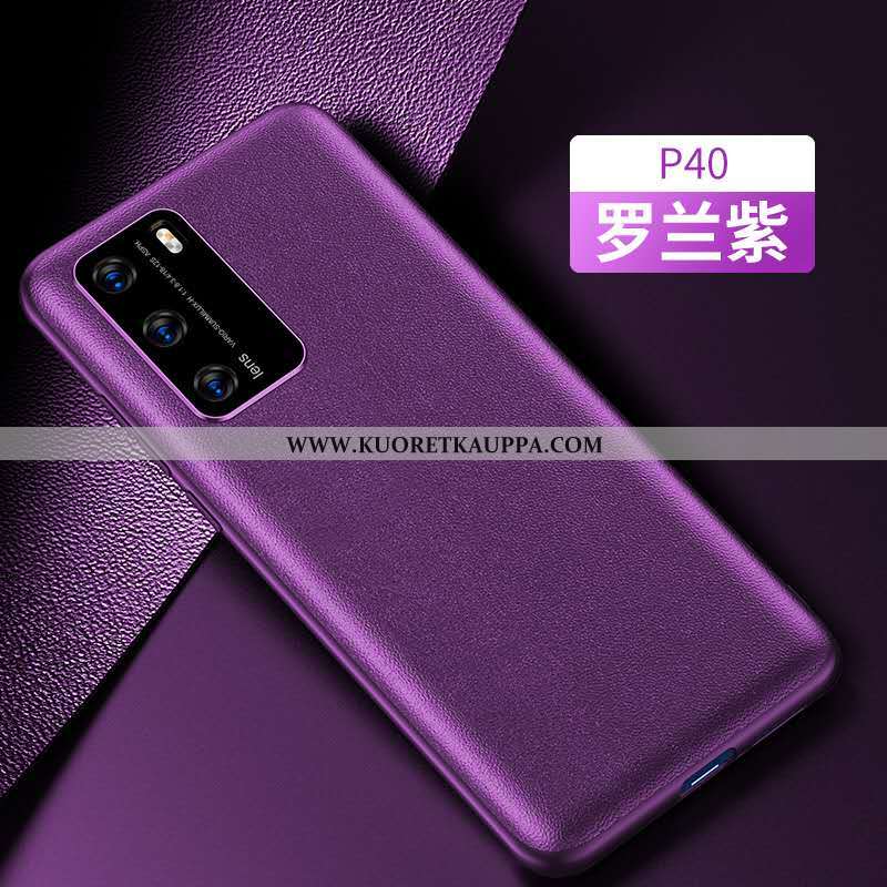 Kuori Huawei P40, Kuoret Huawei P40, Kotelo Huawei P40 Nahka Murtumaton Violetti Puhelimen