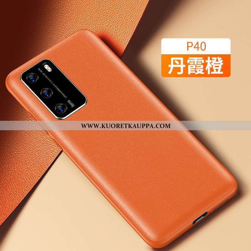 Kuori Huawei P40, Kuoret Huawei P40, Kotelo Huawei P40 Nahka Murtumaton Violetti Puhelimen