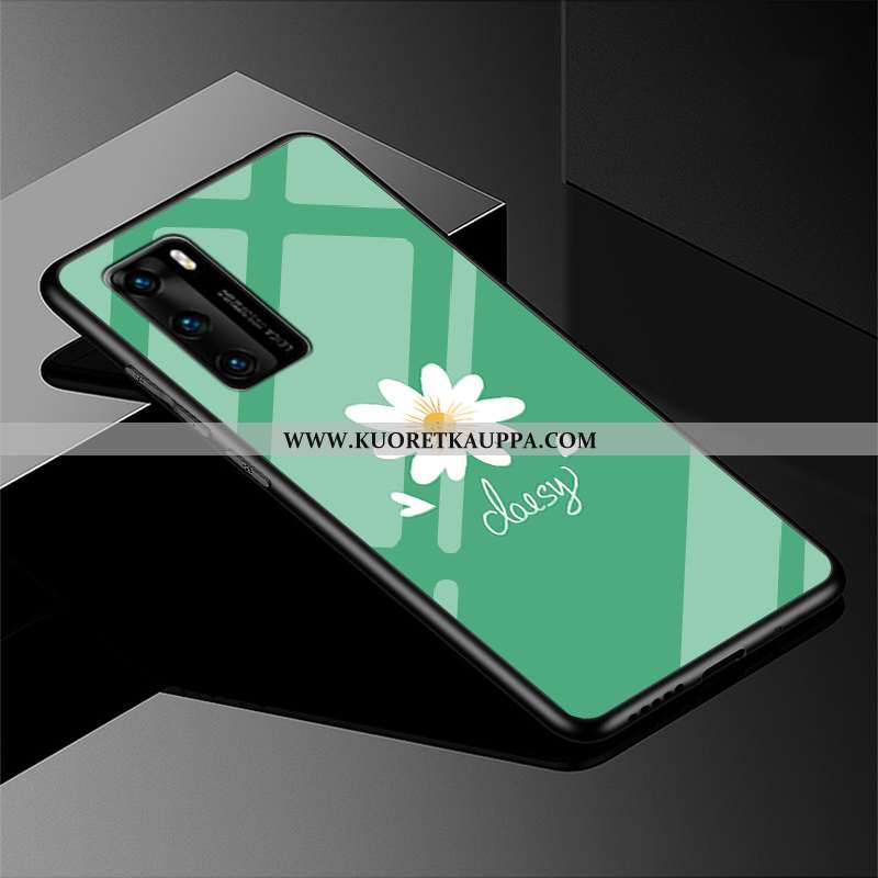 Kuori Huawei P40, Kuoret Huawei P40, Kotelo Huawei P40 Pehmeä Neste Silikoni All Inclusive Vihreä Yk