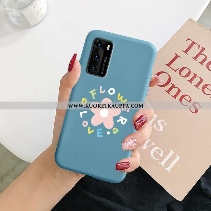Kuori Huawei P40, Kuoret Huawei P40, Kotelo Huawei P40 Pehmeä Neste Silikoni Kukka Pieni Murtumaton 