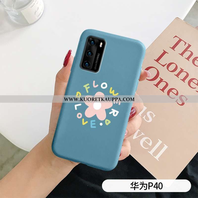 Kuori Huawei P40, Kuoret Huawei P40, Kotelo Huawei P40 Pehmeä Neste Silikoni Kukka Pieni Murtumaton 