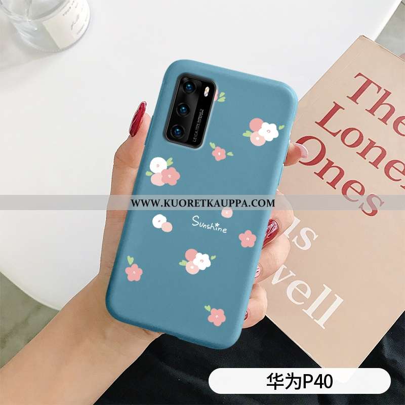Kuori Huawei P40, Kuoret Huawei P40, Kotelo Huawei P40 Pehmeä Neste Silikoni Kukka Pieni Murtumaton 