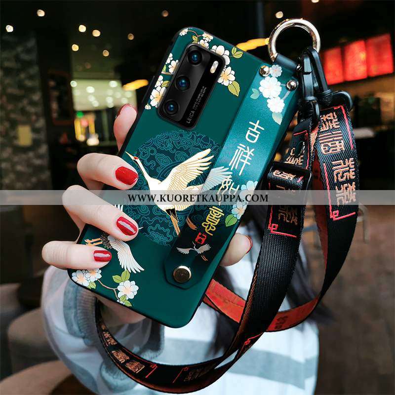 Kuori Huawei P40, Kuoret Huawei P40, Kotelo Huawei P40 Pehmeä Neste Suojaus Vihreä Puhelimen Armeija