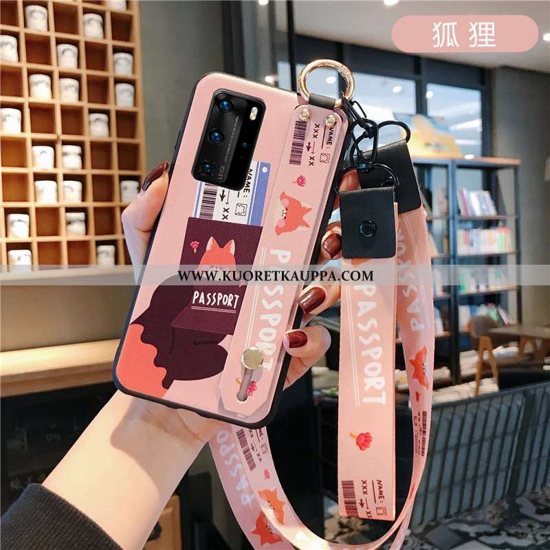 Kuori Huawei P40, Kuoret Huawei P40, Kotelo Huawei P40 Persoonallisuus Ripustettava Kaula Hemming Pu