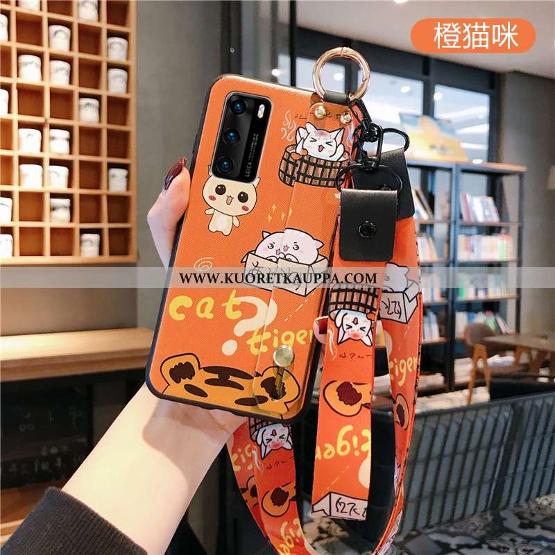 Kuori Huawei P40, Kuoret Huawei P40, Kotelo Huawei P40 Persoonallisuus Ripustettava Kaula Hemming Pu