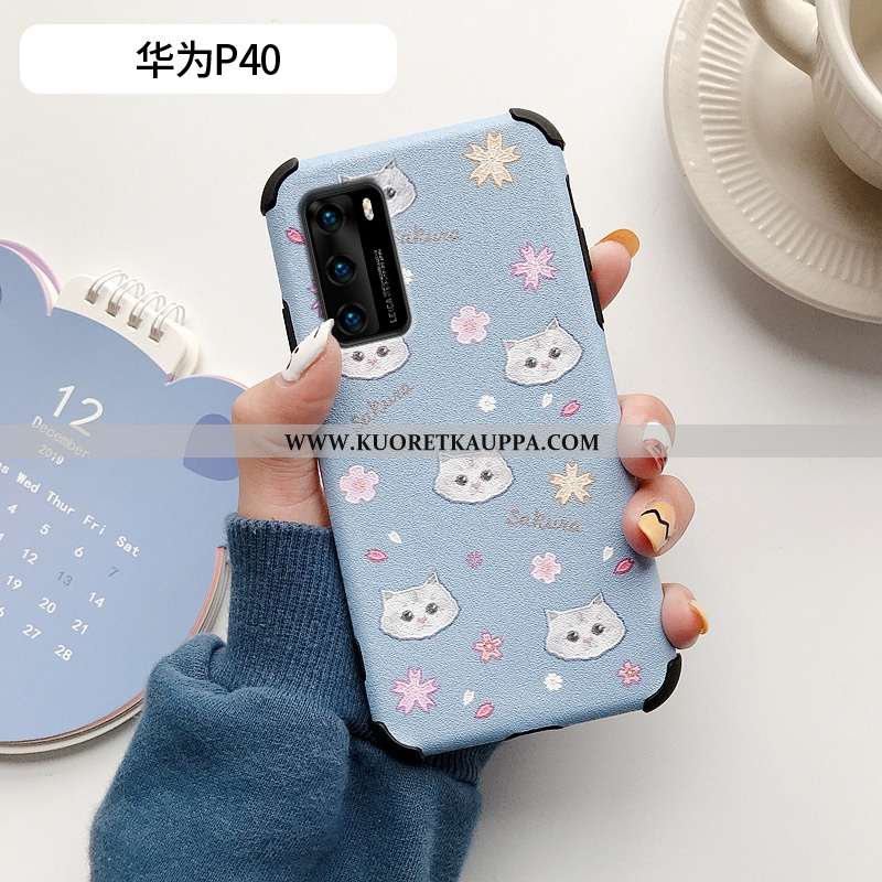 Kuori Huawei P40, Kuoret Huawei P40, Kotelo Huawei P40 Sarjakuva Ihana Mulberry Silkki Jauhe Pinkki