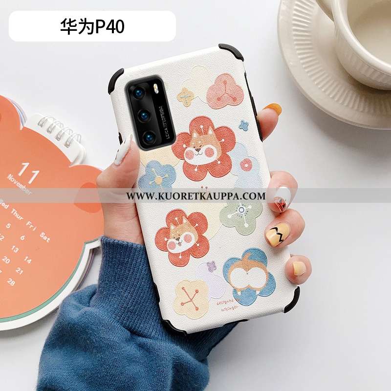 Kuori Huawei P40, Kuoret Huawei P40, Kotelo Huawei P40 Sarjakuva Ihana Mulberry Silkki Jauhe Pinkki