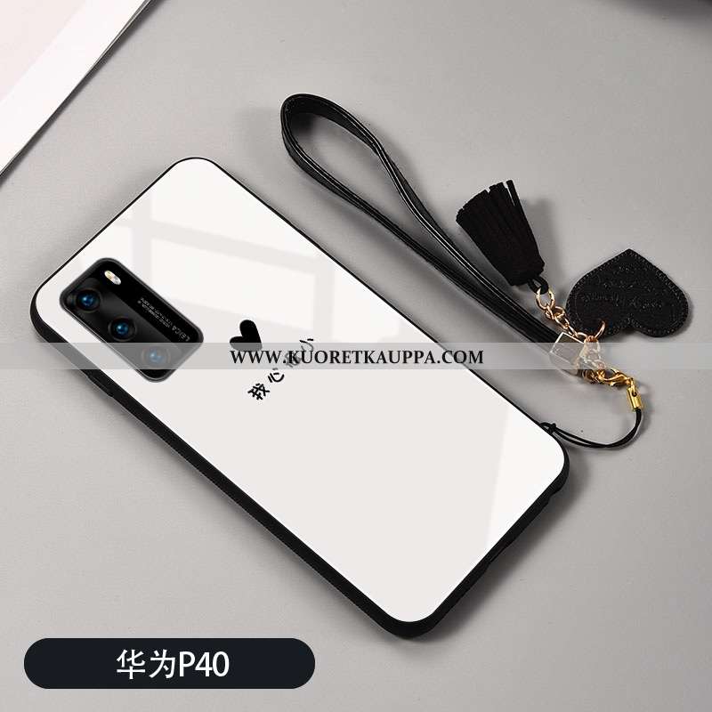 Kuori Huawei P40, Kuoret Huawei P40, Kotelo Huawei P40 Suojaus Lasi Valkoinen Murtumaton