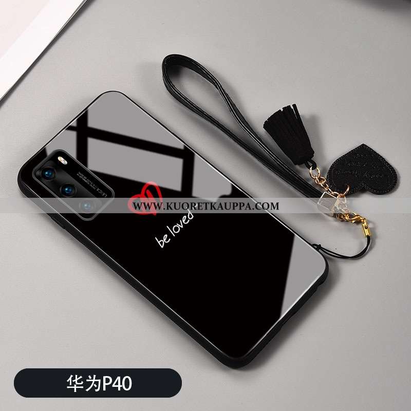 Kuori Huawei P40, Kuoret Huawei P40, Kotelo Huawei P40 Suojaus Lasi Valkoinen Peili Mustat