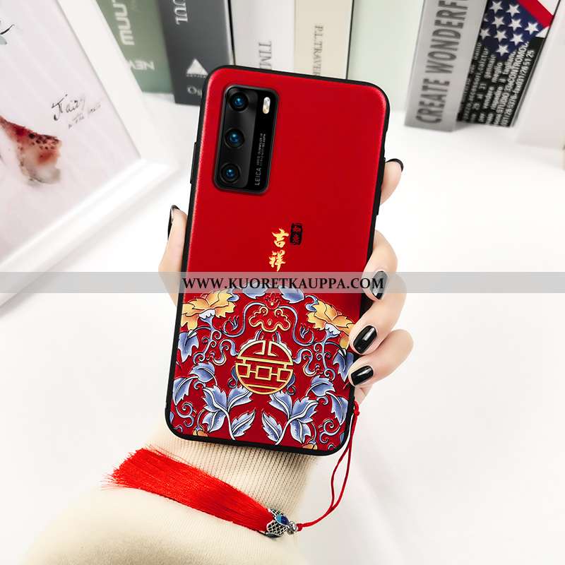 Kuori Huawei P40, Kuoret Huawei P40, Kotelo Huawei P40 Suojaus Pehmeä Neste Puhelimen Punainen