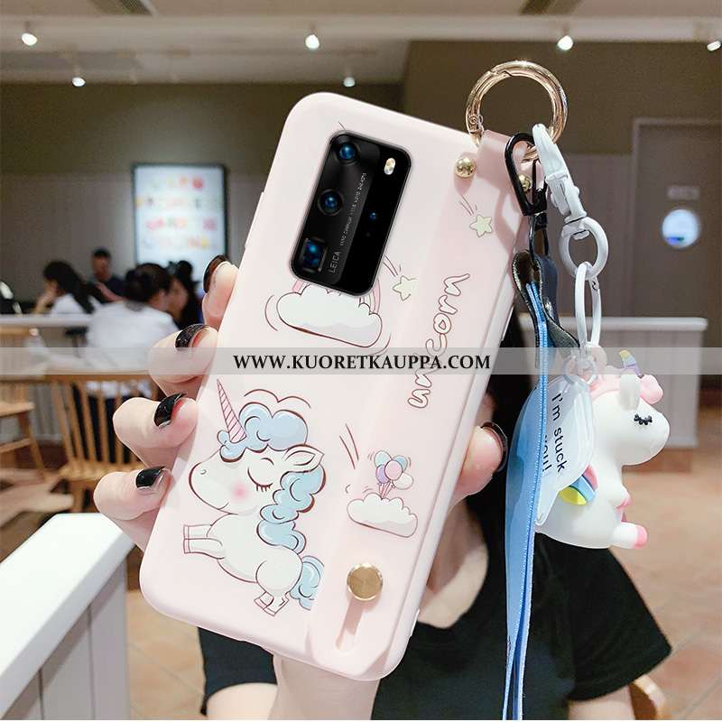 Kuori Huawei P40, Kuoret Huawei P40, Kotelo Huawei P40 Suojaus Persoonallisuus Puhelimen Jauhe Pinkk