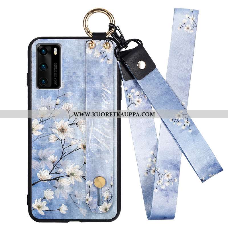 Kuori Huawei P40, Kuoret Huawei P40, Kotelo Huawei P40 Suuntaus Ultra Puhelimen Silikoni Sininen