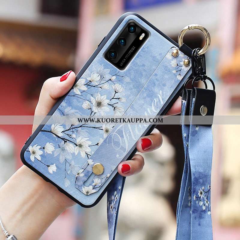 Kuori Huawei P40, Kuoret Huawei P40, Kotelo Huawei P40 Suuntaus Ultra Puhelimen Silikoni Sininen