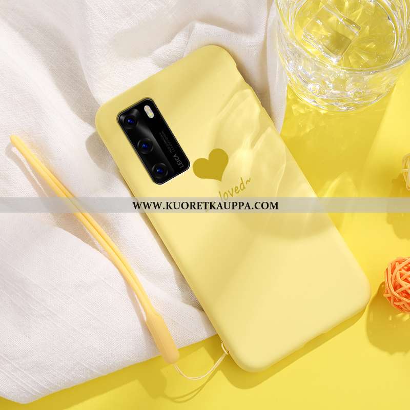 Kuori Huawei P40, Kuoret Huawei P40, Kotelo Huawei P40 Ultra Pehmeä Neste Rakastunut Puhelimen Pinkk