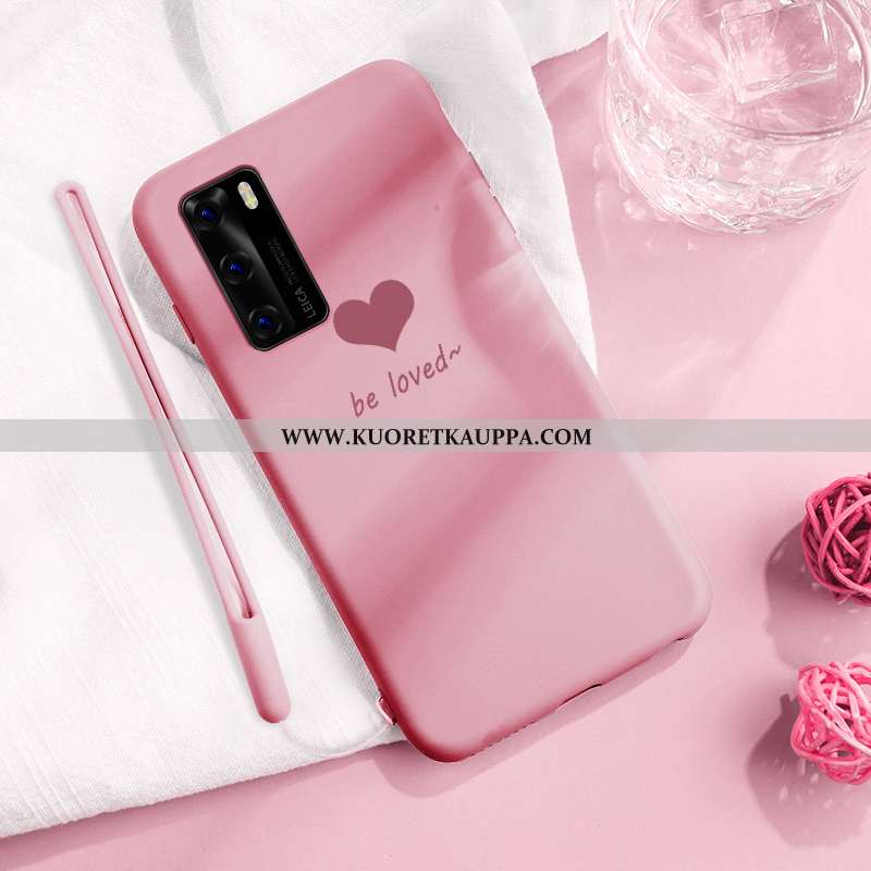 Kuori Huawei P40, Kuoret Huawei P40, Kotelo Huawei P40 Ultra Pehmeä Neste Rakastunut Puhelimen Pinkk