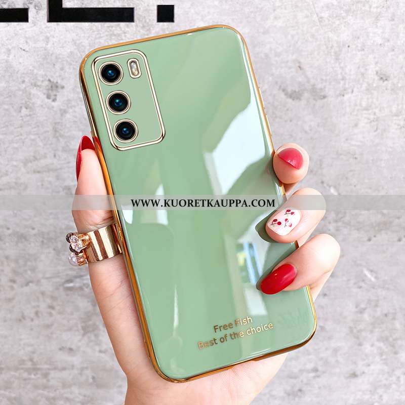 Kuori Huawei P40, Kuoret Huawei P40, Kotelo Huawei P40 Valo Silikoni Ultra Pehmeä Neste Vihreä