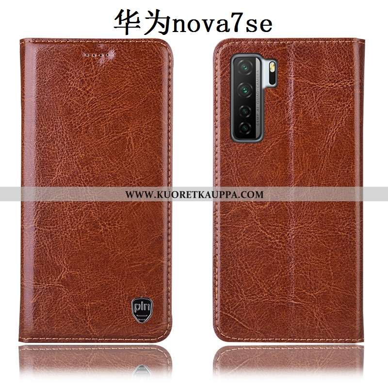 Kuori Huawei P40 Lite 5g, Kuoret Huawei P40 Lite 5g, Kotelo Huawei P40 Lite 5g Nahkakuori Kukkakuvio