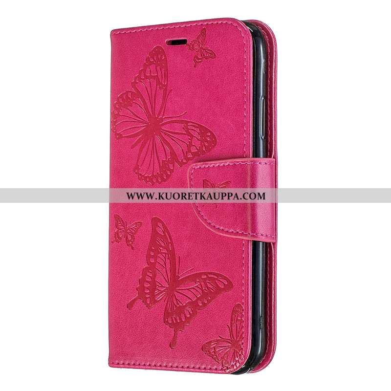 Kuori Huawei P40 Lite E, Kuoret Huawei P40 Lite E, Kotelo Huawei P40 Lite E Kohokuviointi Nahka Puna