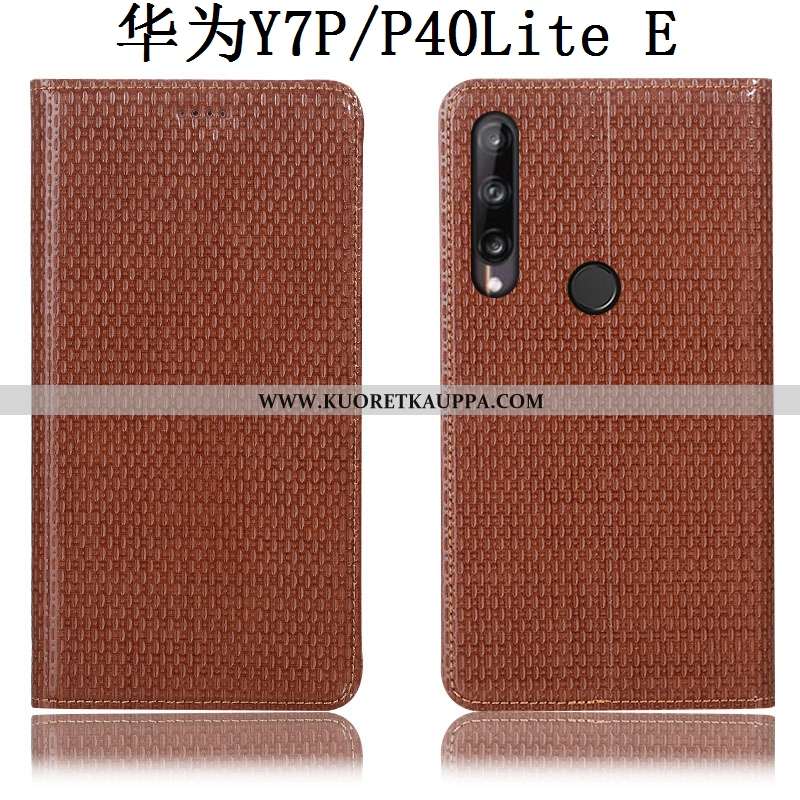 Kuori Huawei P40 Lite E, Kuoret Huawei P40 Lite E, Kotelo Huawei P40 Lite E Kukkakuvio Suojaus Nahka