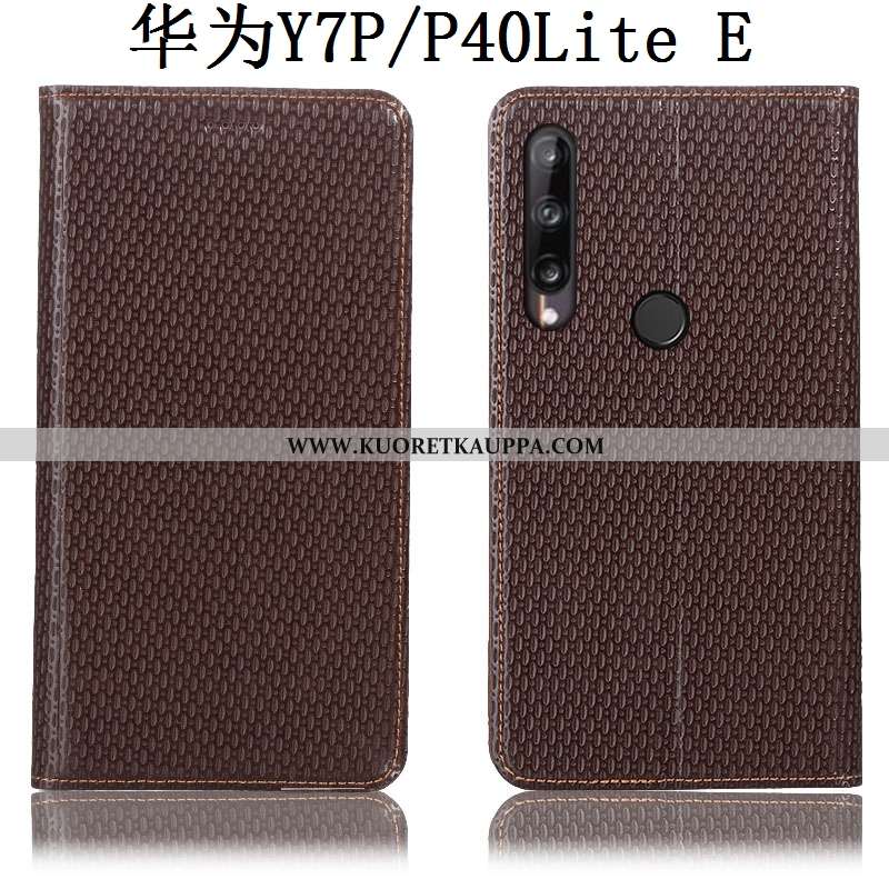 Kuori Huawei P40 Lite E, Kuoret Huawei P40 Lite E, Kotelo Huawei P40 Lite E Kukkakuvio Suojaus Nahka