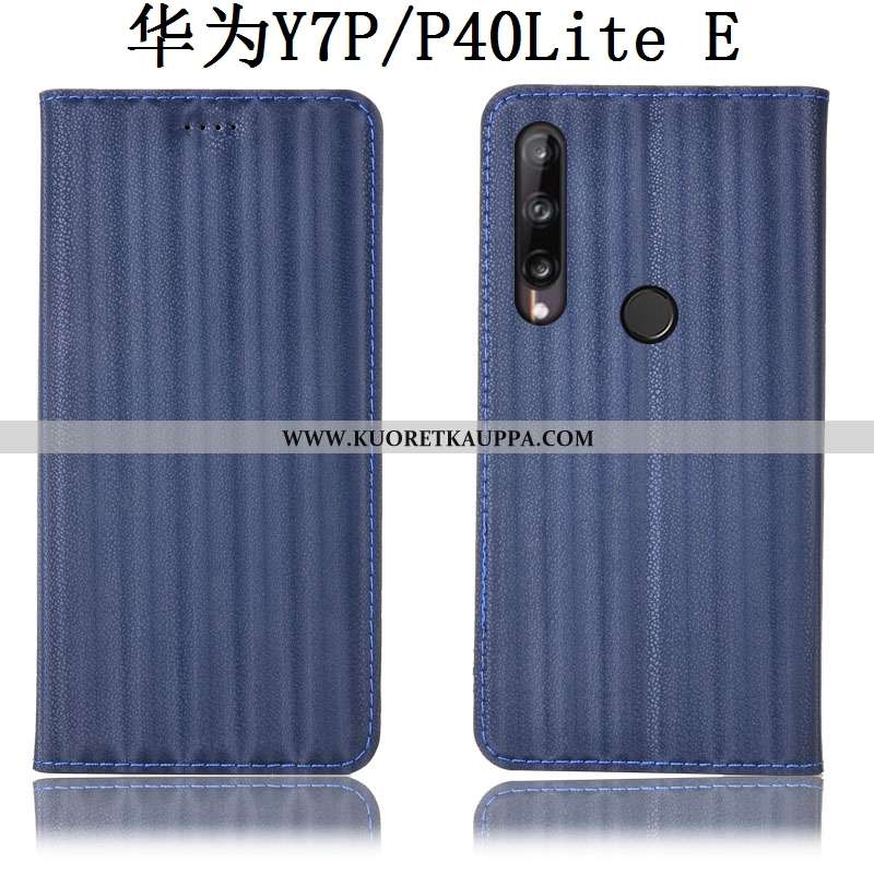 Kuori Huawei P40 Lite E, Kuoret Huawei P40 Lite E, Kotelo Huawei P40 Lite E Suojaus Nahkakuori Musta
