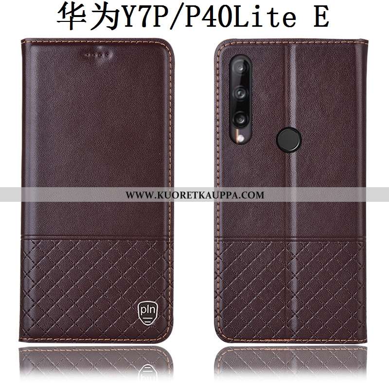 Kuori Huawei P40 Lite E, Kuoret Huawei P40 Lite E, Kotelo Huawei P40 Lite E Suojaus Nahkakuori Punai