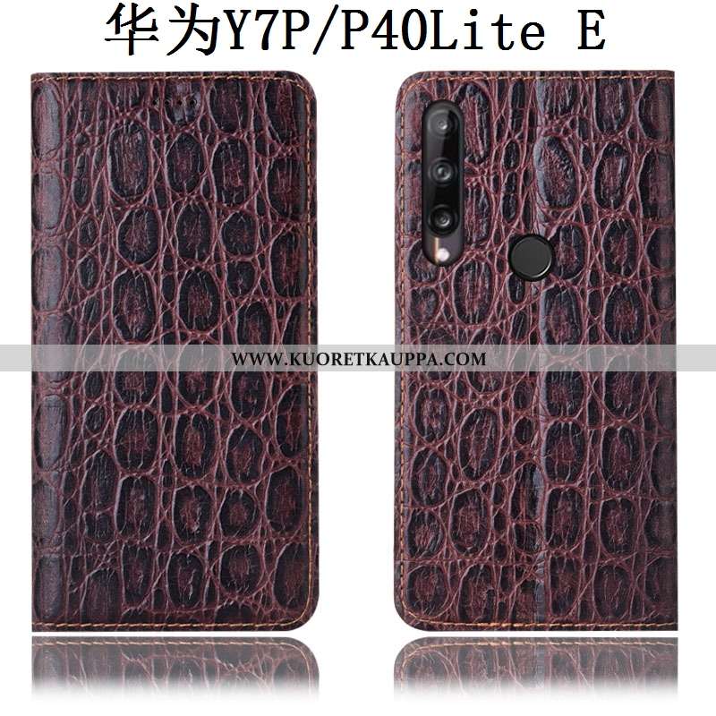 Kuori Huawei P40 Lite E, Kuoret Huawei P40 Lite E, Kotelo Huawei P40 Lite E Suojaus Nahkakuori Viini