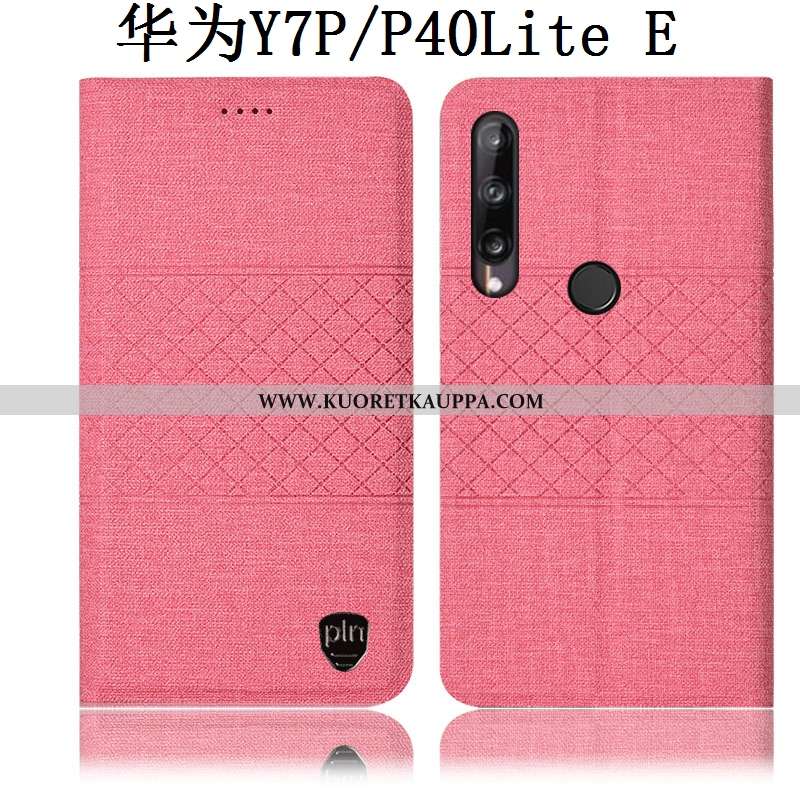Kuori Huawei P40 Lite E, Kuoret Huawei P40 Lite E, Kotelo Huawei P40 Lite E Suojaus Pellava Ruudukko