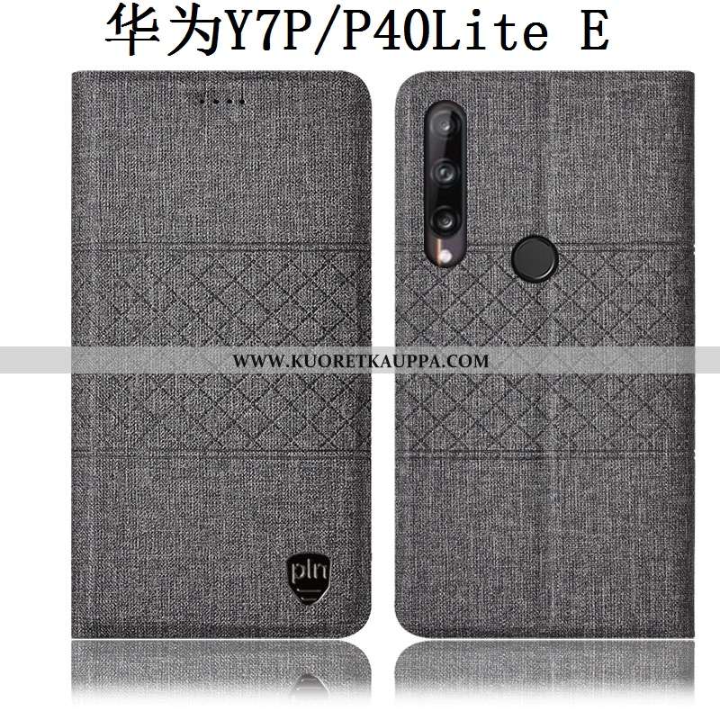 Kuori Huawei P40 Lite E, Kuoret Huawei P40 Lite E, Kotelo Huawei P40 Lite E Suojaus Pellava Ruudukko