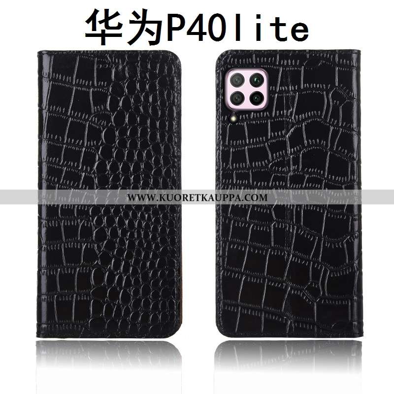 Kuori Huawei P40 Lite, Kuoret Huawei P40 Lite, Kotelo Huawei P40 Lite Nahkakuori Aito Nahka Kukkakuv