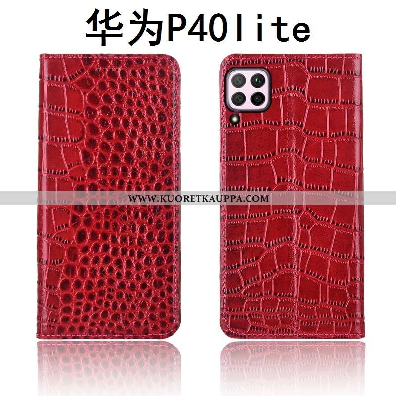 Kuori Huawei P40 Lite, Kuoret Huawei P40 Lite, Kotelo Huawei P40 Lite Nahkakuori Aito Nahka Kukkakuv