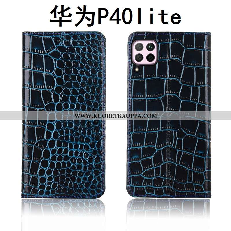 Kuori Huawei P40 Lite, Kuoret Huawei P40 Lite, Kotelo Huawei P40 Lite Nahkakuori Aito Nahka Kukkakuv