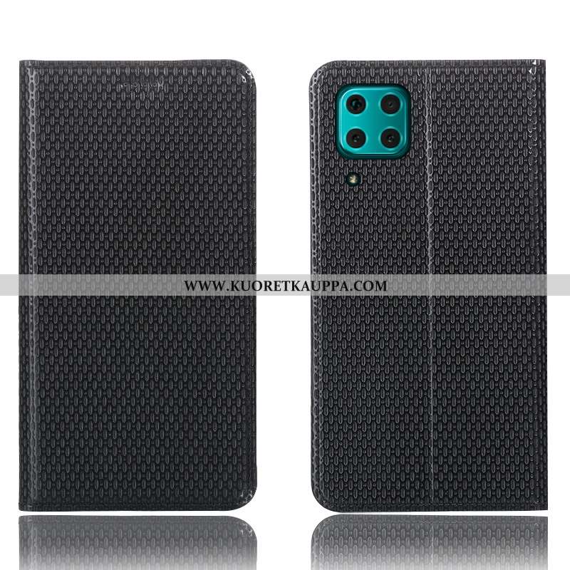 Kuori Huawei P40 Lite, Kuoret Huawei P40 Lite, Kotelo Huawei P40 Lite Nahkakuori Kukkakuvio Suojaus 