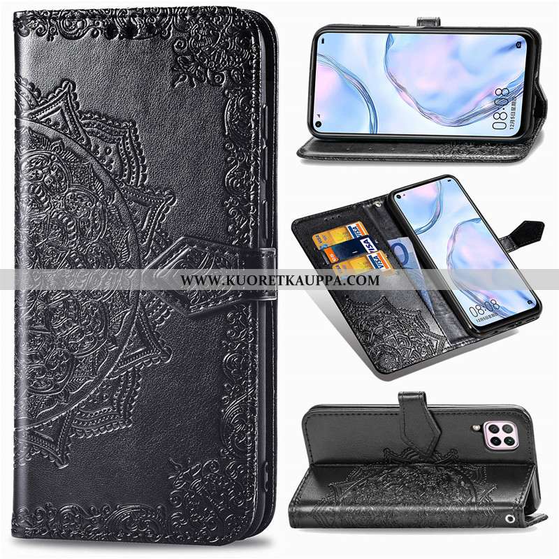 Kuori Huawei P40 Lite, Kuoret Huawei P40 Lite, Kotelo Huawei P40 Lite Nahkakuori Ripustettavat Koris