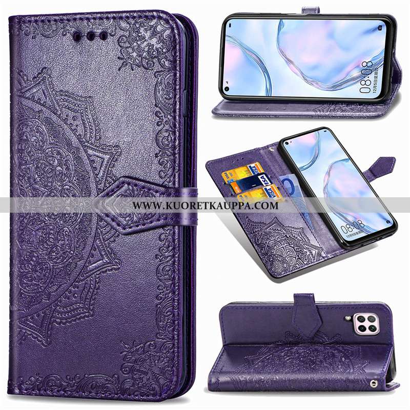 Kuori Huawei P40 Lite, Kuoret Huawei P40 Lite, Kotelo Huawei P40 Lite Nahkakuori Ripustettavat Koris