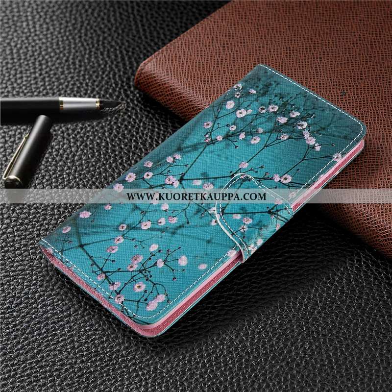 Kuori Huawei P40 Lite, Kuoret Huawei P40 Lite, Kotelo Huawei P40 Lite Nahkakuori Suojaus Jauhe Pinkk