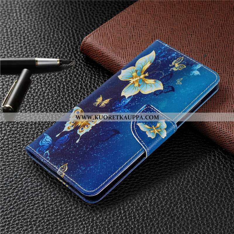 Kuori Huawei P40 Lite, Kuoret Huawei P40 Lite, Kotelo Huawei P40 Lite Nahkakuori Suojaus Jauhe Pinkk