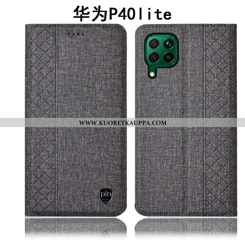Kuori Huawei P40 Lite, Kuoret Huawei P40 Lite, Kotelo Huawei P40 Lite Nahkakuori Suojaus Murtumaton 