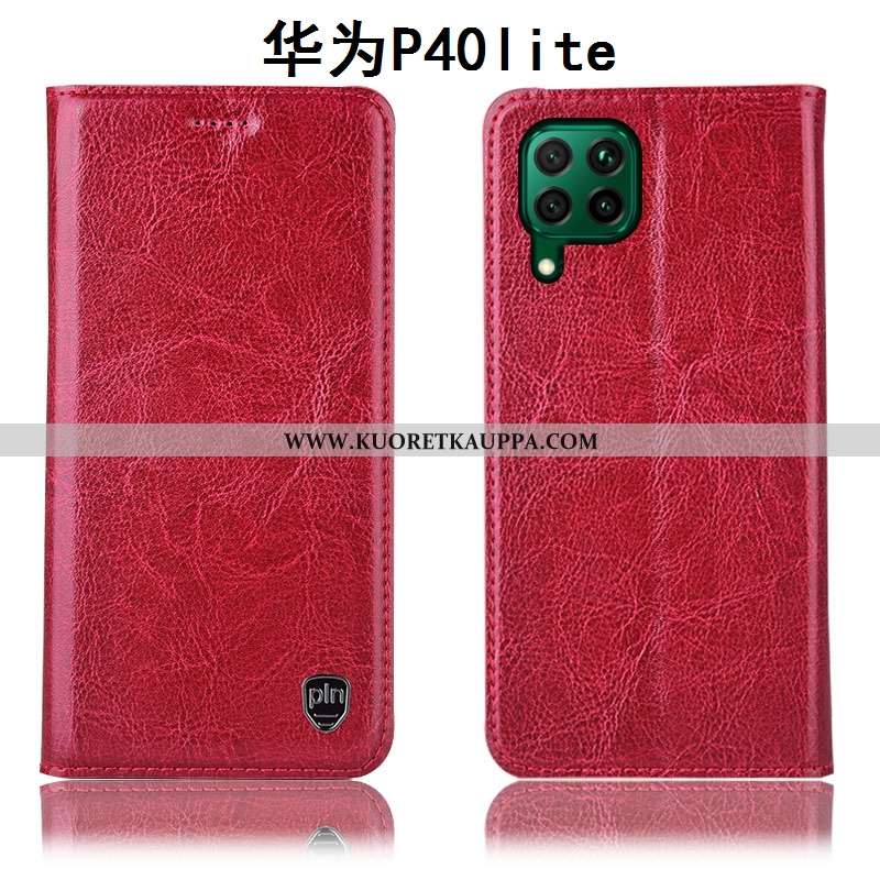 Kuori Huawei P40 Lite, Kuoret Huawei P40 Lite, Kotelo Huawei P40 Lite Suojaus Nahkakuori Puhelimen A