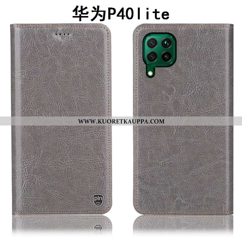 Kuori Huawei P40 Lite, Kuoret Huawei P40 Lite, Kotelo Huawei P40 Lite Suojaus Nahkakuori Puhelimen A