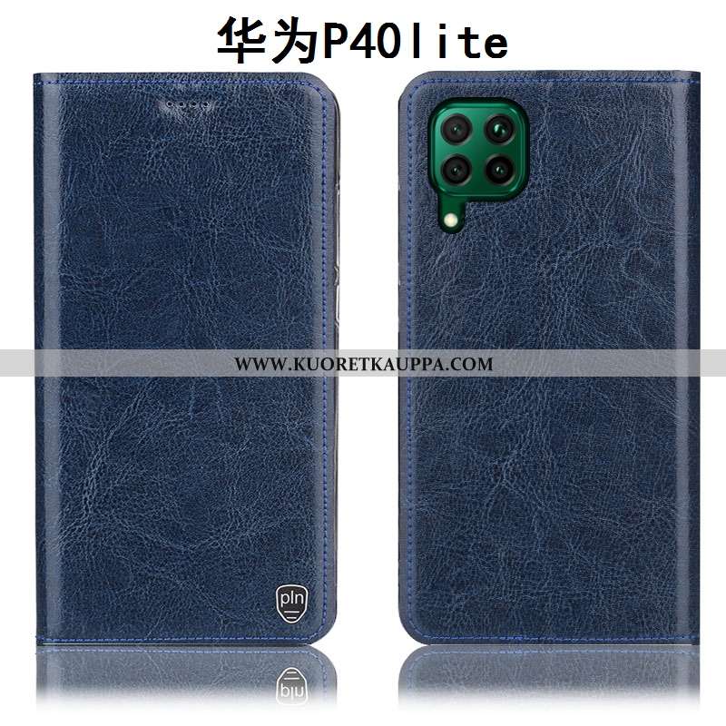 Kuori Huawei P40 Lite, Kuoret Huawei P40 Lite, Kotelo Huawei P40 Lite Suojaus Nahkakuori Puhelimen A