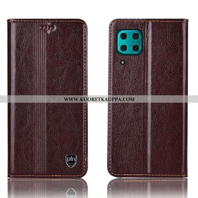 Kuori Huawei P40 Lite, Kuoret Huawei P40 Lite, Kotelo Huawei P40 Lite Suojaus Nahkakuori Puhelimen R